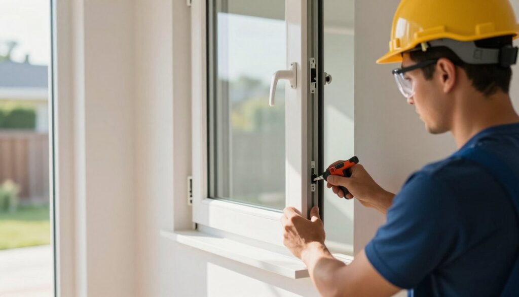 Einbau von einflügeligen Fenstern