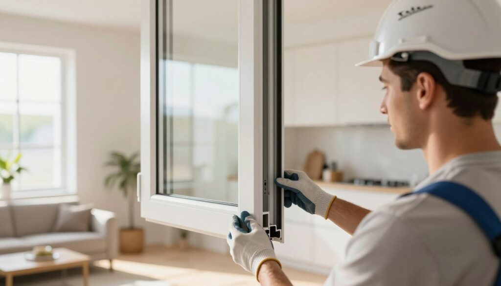 Energiesparfenster Installation