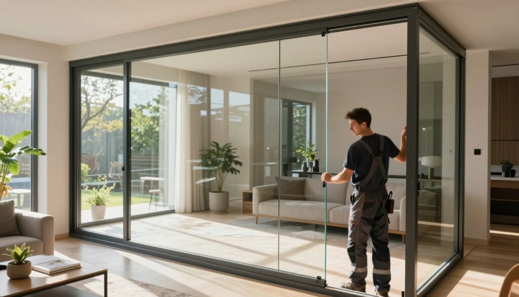 Festverglasung Installation