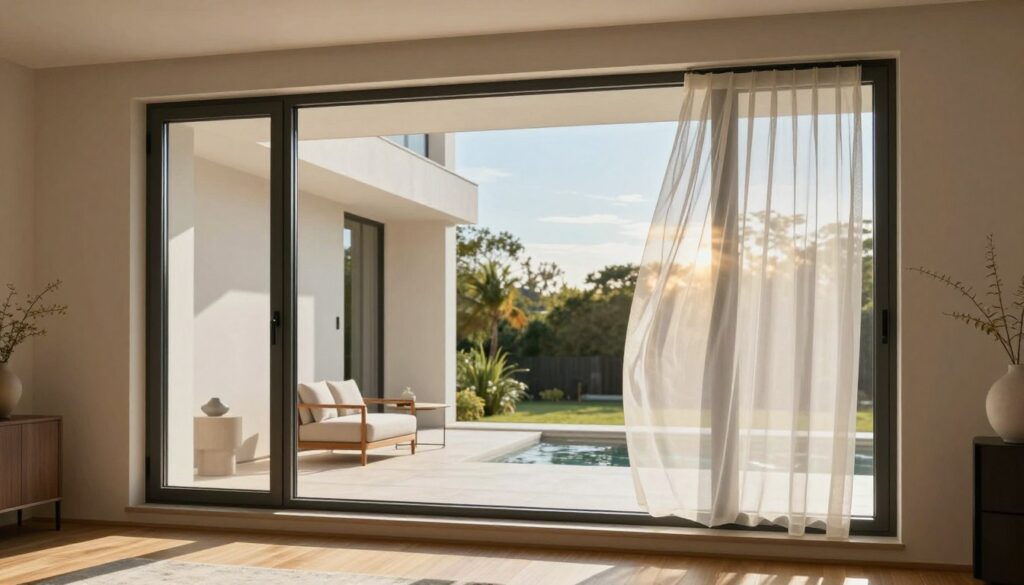 Moderne zweiflügelige Fenster