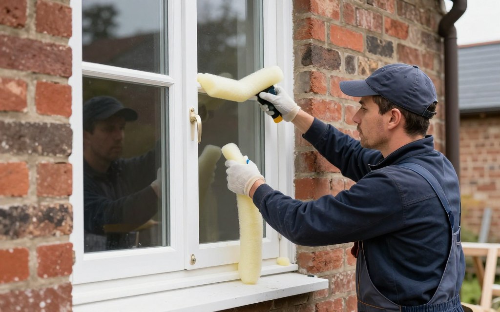 Professioneller Einbau neuer Fenster im Altbau mit Dämmung