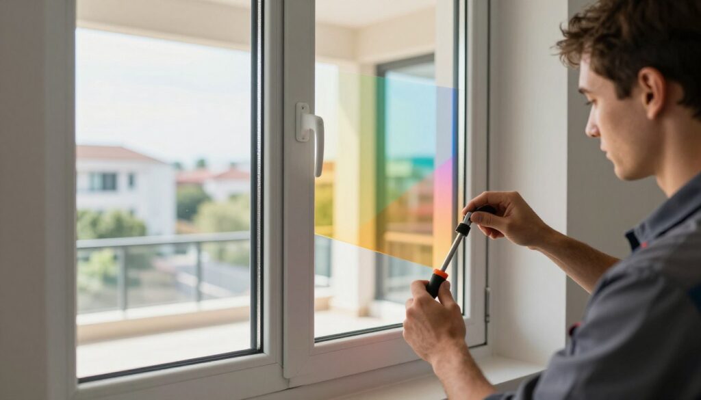 Wartung von 3 fach verglasten Fenstern